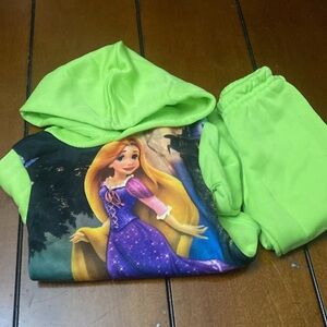 Disney sweatshirt and pants set size 12 M Rapunzel